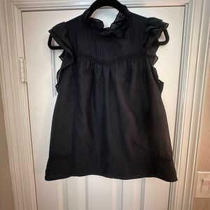 J Crew, Flutter Sleeve, Cotton Silk
Size S
Very Good Condition